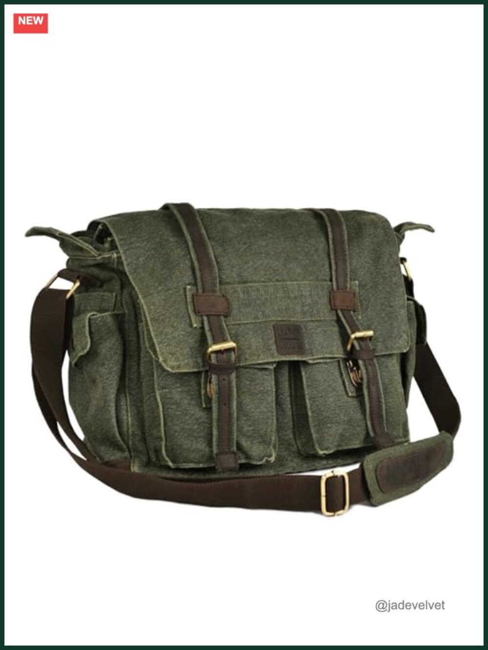 Waxed Canvas Messenger Bag Laptop Satchel Shoulder Bag